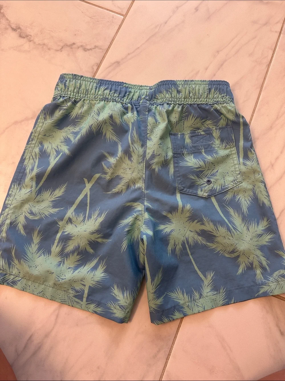 Abercrombie kids 9/10 Blue & Green Palm Print Swim Shorts